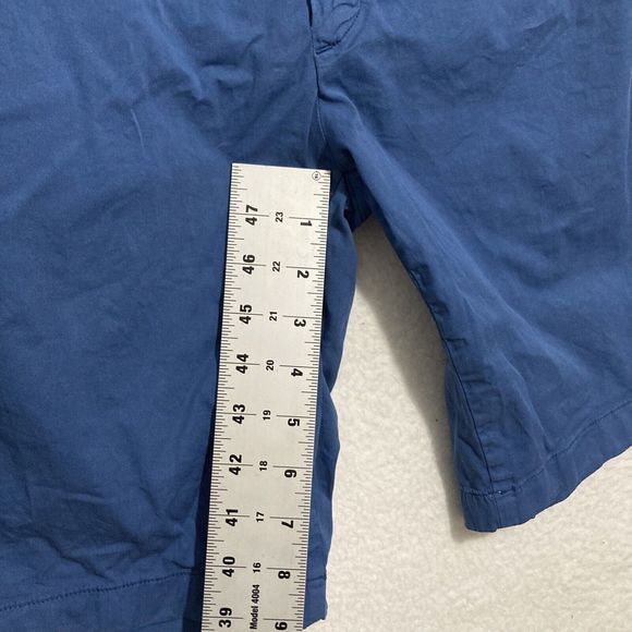 Theory Shorts Mens 28 Blue Zaine Flat Front Performance Chino Golf Casual - Picture 3 of 7